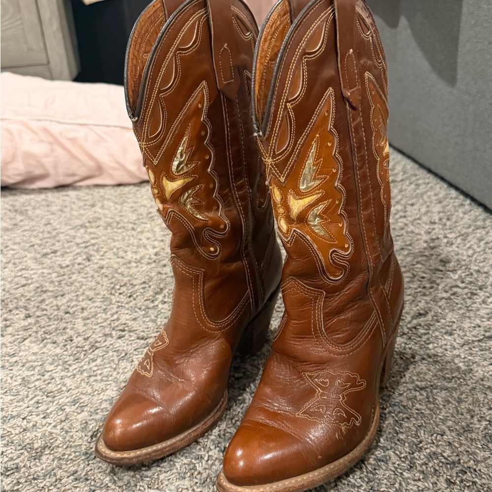 Vintage Miss Capezio butterfly cowboy boots